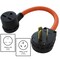 Ac Works Plug Adapter, STW, 6-30R, 10-50P, 1.5 ft., Orange S1050630-018 - alternate 4